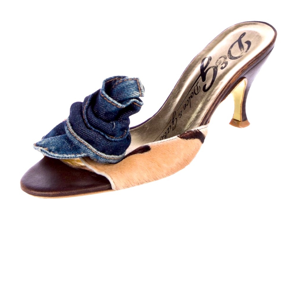 DOLCE & GABBANA Ponyhair Slide Sandals 👡